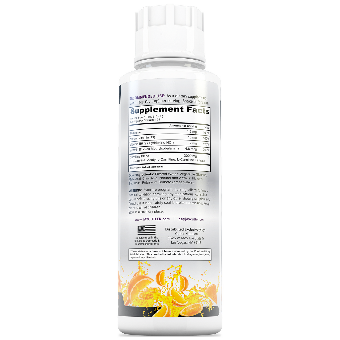 Liquid L-Carnitine 3000: Metabolism & Energy Support